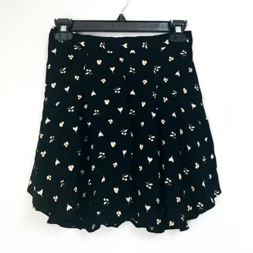 Urban Outfitters Black Floral Daisy Skirt